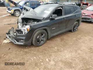 2024 GMC Terrain AT4 with VIN 3GKALYEG1RL145780, listed as a Copart auction lot 60744995 with 47,176 mi miles and Salvage title. Bid and sale history available at DreamBid. Image 1.