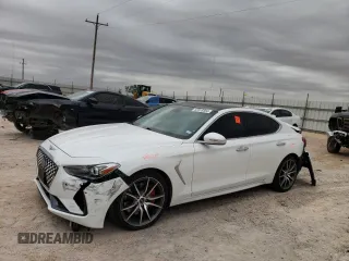 2020 Genesis G70 3.3T Advanced with VIN KMTG74LE5LU055681, listed as a Copart auction lot 53918564 with 25,778 mi miles and Salvage Title. Bid and sale history available at carsss.com. Image 1.