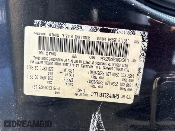 2008 Jeep Liberty Limited with VIN 1J8GN58K58W165434, listed as a Copart auction lot 61976925 with 131,536 mi miles and Clean title. Bid and sale history available at DreamBid. Image 10.