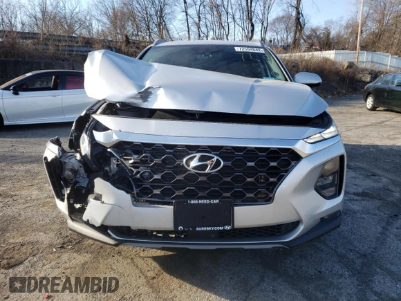 2019 Hyundai Santa Fe SEL with VIN 5NMS3CAD9KH058758, listed as a Copart auction lot 72594842 with 25,022 mi miles. Bid and sale history available at carsss.com. Image 5.