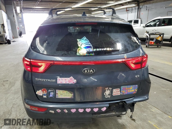 2017 Kia Sportage EX with VIN KNDPN3AC4H7092789, listed as a Copart auction lot 58401465 with 91,617 mi miles and Salvage title. Bid and sale history available at DreamBid. Image 6.