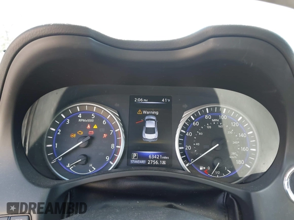 2018 Infiniti Q60 Luxe with VIN JN1EV7EL2JM392124, listed as a IAAI auction lot 41744375 with 63,421 mi miles and . Bid and sale history available at carsss.com. Image 7.