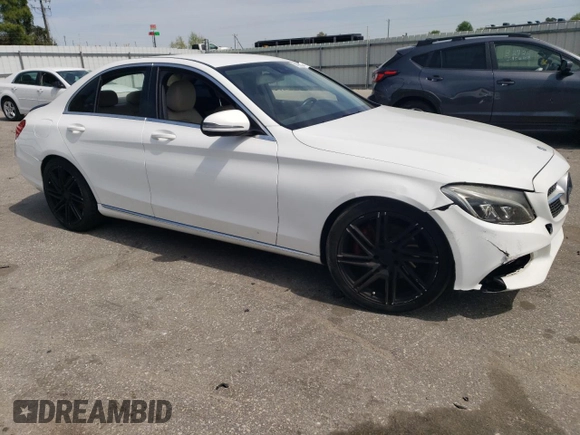 2016 Mercedes-Benz C 300 with VIN 55SWF4JB7GU123854, listed as a Copart auction lot 51406895 with 151,422 mi miles and Salvage Title. Bid and sale history available at carsss.com. Image 4.