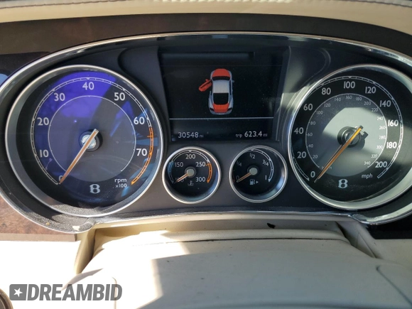 2012 Bentley Continental GT with VIN SCBFR7ZA7CC071240, listed as a Copart auction lot 46507945 with 30,548 mi miles and Salvage Title. Bid and sale history available at DreamBid. Image 9.