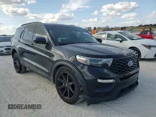 2022 Ford Explorer ST-Line with VIN 1FMSK8KH8NGB77555, listed as a Copart auction lot 77342154 with 13,365 mi miles and Salvage Title. Bid and sale history available at carsss.com. Image 12.