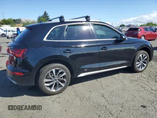 2021 Audi Q5 Premium Plus with VIN WA1BAAFY6M2020296, listed as a Copart auction lot 56736205 with 75,955 mi miles and Salvage title. Bid and sale history available at DreamBid. Image 3.
