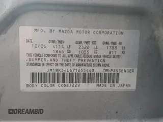 2007 Mazda 3 Mazdaspeed3 Sport with VIN JM1BK34L671655440, listed as a Copart auction lot 89159135 with 192,907 mi miles and Salvage title. Bid and sale history available at DreamBid. Image 15.