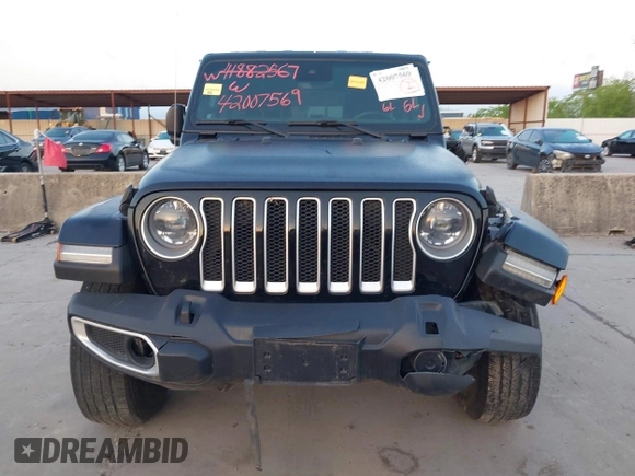 2023 Jeep Wrangler Sahara with VIN 1C4HJXEN5PW508257, listed as a IAAI auction lot 42007569 with 34,990 mi miles and . Bid and sale history available at DreamBid. Image 12.