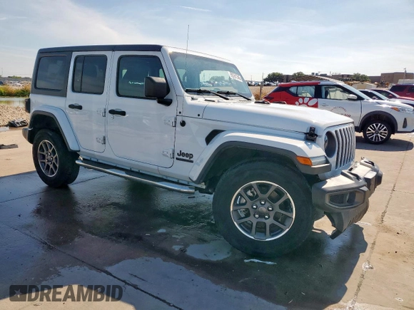 2021 Jeep Wrangler Unlimited Sport S z VIN 1C4HJXDN3MW729708, wystawiony jako Copart lot #58761745 z przebiegiem 64 011 mil mil oraz Szkoda całkowita • Salvage title. Historia ofert i sprzedaży dostępna na DreamBid. Obrazek 4.