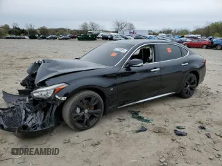 2016 Infiniti Q70 z VIN JN1BY1PR5GM720394, wystawiony jako Copart lot #52748025 z przebiegiem Nie podano mil oraz Szkoda całkowita • Salvage title. Historia ofert i sprzedaży dostępna na DreamBid. Obrazek 1.