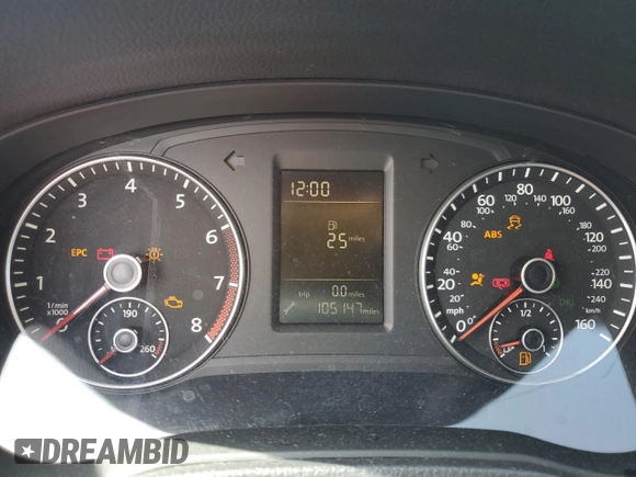 2014 Volkswagen Passat Wolfsburg Edition with VIN 1VWAT7A34EC109710, listed as a Copart auction lot 60604135 with 105,147 mi miles and Clean title. Bid and sale history available at DreamBid. Image 9.
