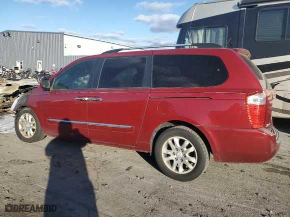 2010 Kia Sedona EX with VIN KNDMH4C38A6348618, listed as a Copart auction lot 83617144 with 0 mi miles and Salvage Title. Bid and sale history available at carsss.com. Image 2.