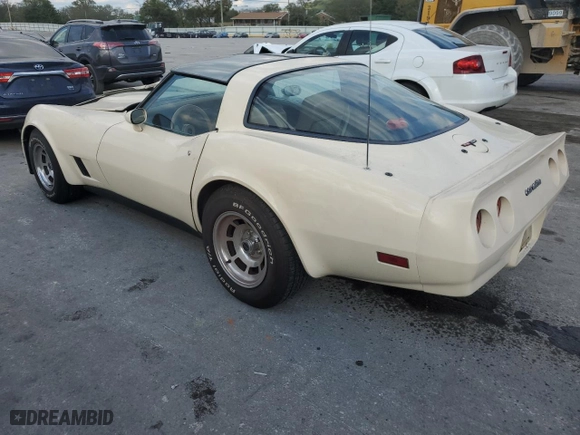 1981 Chevrolet Corvette with VIN 1G1AY8760BS419326, listed as a Copart auction lot 74043084 with 43,951 mi miles and Clean Title. Bid and sale history available at carsss.com. Image 2.