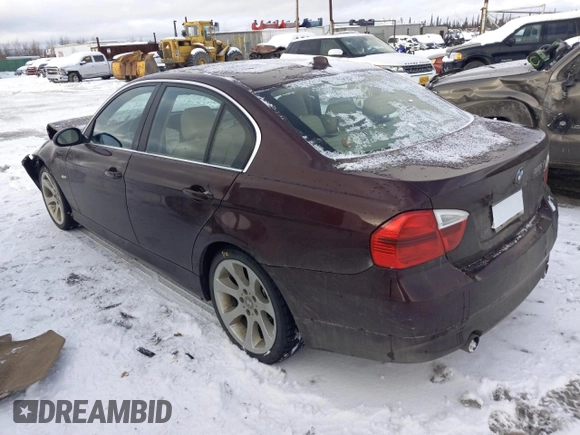 2007 BMW 3 Series 335xi with VIN WBAVD53567A008796, listed as a Copart auction lot 77637554 with 101,713 mi miles and Salvage Title. Bid and sale history available at carsss.com. Image 2.