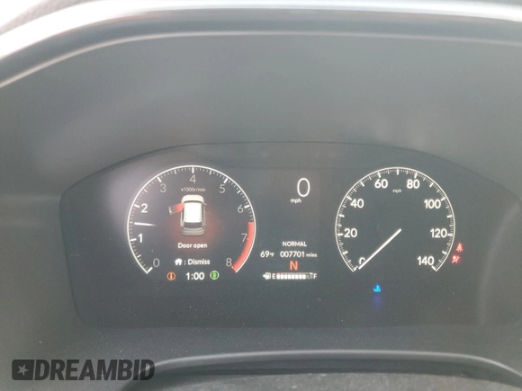 2025 Honda CR-V EX with VIN 2HKRS4H46SH405950, listed as a Copart auction lot 43325855 with 7,701 mi miles and Salvage Title. Bid and sale history available at DreamBid. Image 9.