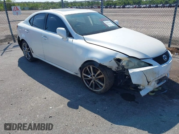 2008 Lexus IS 250 with VIN JTHBK262785083348, listed as a IAAI auction lot 42055461 with Not Provided miles. Bid and sale history available at carsss.com. Image 1.