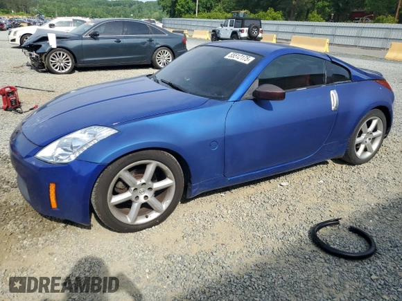 2003 Nissan 350Z Enthusiast with VIN JN1AZ34D43T103517, listed as a Copart auction lot 55512175 with 232,665 mi miles and Salvage Title. Bid and sale history available at carsss.com. Image 1.