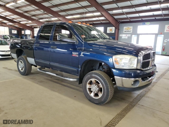 2007 Dodge Ram 2500 Laramie with VIN 1D7KS28A57J606920, listed as a Copart auction lot 51732225 with 229,601 mi miles and Clean Title. Bid and sale history available at carsss.com. Image 4.