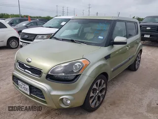 2013 Kia Soul + with VIN KNDJT2A66D7610055, listed as a IAAI auction lot 42142703 with 133,274 mi miles and . Bid and sale history available at DreamBid. Image 2.
