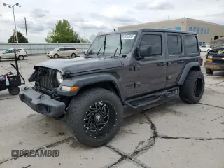 2021 Jeep Wrangler Unlimited Willys with VIN 1C4HJXDG9MW631817, listed as a Copart auction lot 56240635 with Not provided miles and Salvage title. Bid and sale history available at DreamBid. Image 1.