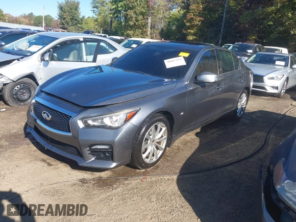 2015 Infiniti Q50 Premium z VIN JN1BV7AR9FM395574, wystawiony jako IAAI lot #40607119 z przebiegiem Nie podano mil oraz . Historia ofert i sprzedaży dostępna na DreamBid. Obrazek 2.