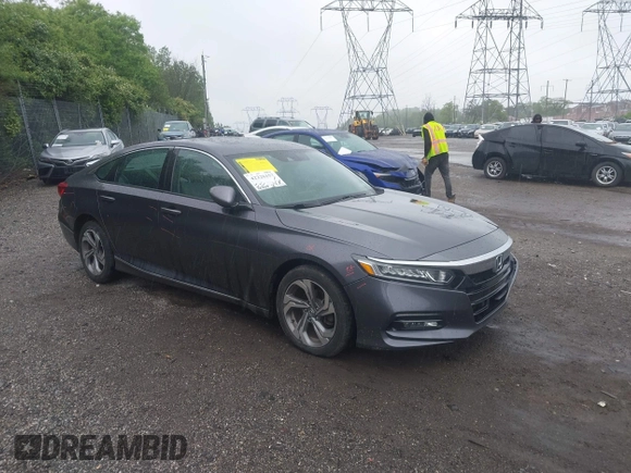 2018 Honda Accord EX-L z VIN 1HGCV1F54JA121134, wystawiony jako IAAI lot #42226157 z przebiegiem 50 888 mil mil oraz . Historia ofert i sprzedaży dostępna na DreamBid. Obrazek 1.