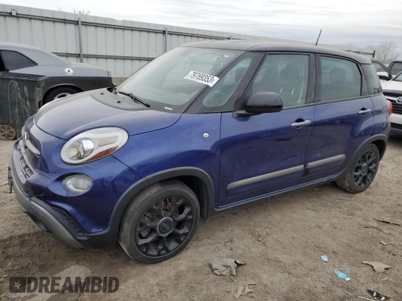 2018 FIAT 500L Trekking with VIN ZFBCFADH9JZ041163, listed as a Copart auction lot 80612384 with 108,385 mi miles and Salvage Title. Bid and sale history available at carsss.com. Image 1.