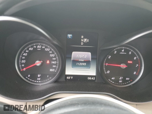 2015 Mercedes-Benz C 300 with VIN 55SWF4JB6FU056193, listed as a Copart auction lot 49263785 with 112,095 mi miles and Salvage Title. Bid and sale history available at DreamBid. Image 9.