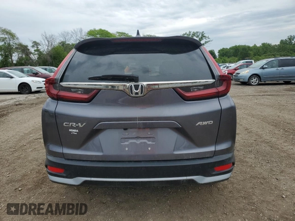 2021 Honda CR-V EX with VIN 2HKRW2H5XMH618453, listed as a Copart auction lot 58403875 with 99,999 mi miles and Salvage title. Bid and sale history available at DreamBid. Image 6.