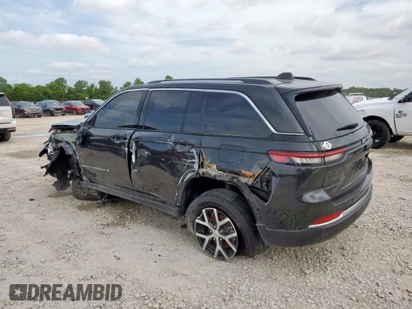 2023 Jeep Grand Cherokee Limited z VIN 1C4RJGBG4P8856288, wystawiony jako Copart lot #62908265 z przebiegiem 23 899 mil mil oraz Szkoda całkowita • Salvage title. Historia ofert i sprzedaży dostępna na DreamBid. Obrazek 2.