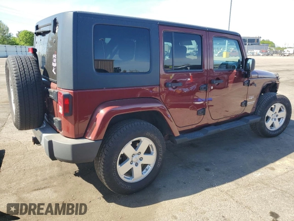 2008 Jeep Wrangler Unlimited Sahara with VIN 1J4GA59168L534967, listed as a Copart auction lot 54894635 with 180,581 mi miles and Salvage title. Bid and sale history available at DreamBid. Image 3.