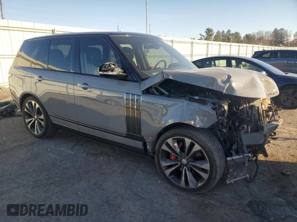 2020 Land Rover Range Rover SV Autobiography Dynamic with VIN SALGW2RE9LA598992, listed as a Copart auction lot 80763454 with 53,514 mi miles and Salvage title. Bid and sale history available at DreamBid. Image 4.