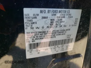 2009 Lincoln MKX with VIN 2LMDU68C99BJ08376, listed as a Copart auction lot 48208483 with 182,022 mi miles and Salvage Title. Bid and sale history available at DreamBid. Image 15.