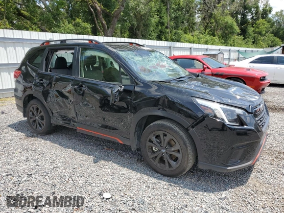 2023 Subaru Forester Special Sports with VIN JF2SKAJC2PH400558, listed as a Copart auction lot 59548385 with Not provided miles and Non repairable. Bid and sale history available at DreamBid. Image 4.