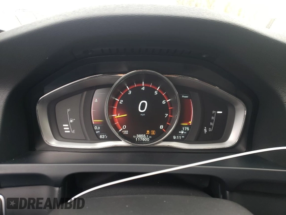 2015 Volvo V60 T5 Drive-E Premier with VIN YV140MEKXF1259241, listed as a Copart auction lot 66890004 with 117,600 mi miles and Salvage Title. Bid and sale history available at carsss.com. Image 9.