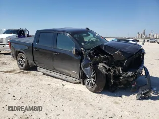 2021 GMC Sierra 1500 AT4 with VIN 3GTP9EED0MG365003, listed as a Copart auction lot 43715645 with 70,051 mi miles and Salvage Title. Bid and sale history available at carsss.com. Image 4.