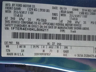 2019 Ford Ranger XL with VIN 1FTER4EH0KLB06211, listed as a IAAI auction lot 41697533 with 44,736 mi miles. Bid and sale history available at carsss.com. Image 9.