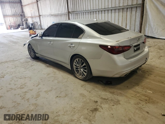 2020 Infiniti Q50 Luxe with VIN JN1EV7AP8LM205853, listed as a Copart auction lot 50058445 with 93,012 mi miles and Clean Title. Bid and sale history available at DreamBid. Image 2.