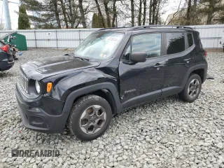 2017 Jeep Renegade Sport with VIN ZACCJBAB6HPF27164, listed as a Copart auction lot 53180005 with 70,086 mi miles and Salvage Title. Bid and sale history available at carsss.com. Image 1.