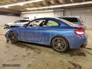 2021 BMW 2 Series M240i xDrive with VIN WBA2J7C07M7J59957, listed as a Copart auction lot 45558215 with 22,522 mi miles and Salvage Title. Bid and sale history available at carsss.com. Image 2.