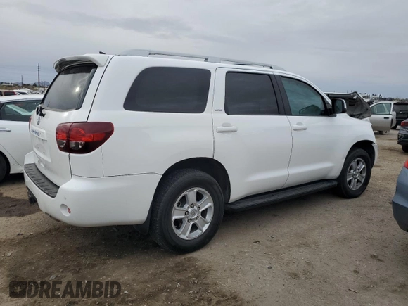 2018 Toyota Sequoia SR5 with VIN 5TDBY5G13JS165133, listed as a Copart auction lot 45189315 with 0 mi miles and Salvage Title. Bid and sale history available at carsss.com. Image 3.