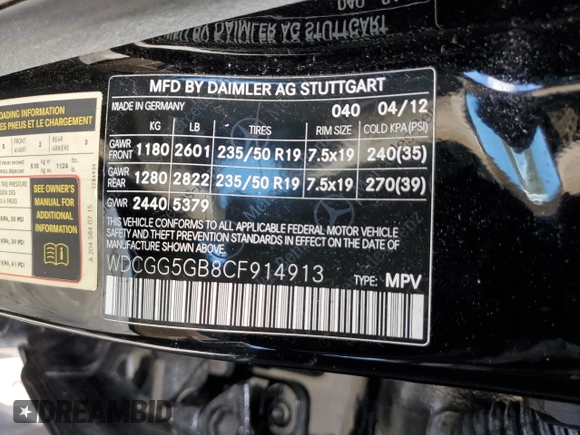 2012 Mercedes-Benz GLK 350 with VIN WDCGG5GB8CF914913, listed as a Copart auction lot 70664584 with 128,889 mi miles and Salvage Title. Bid and sale history available at DreamBid. Image 13.