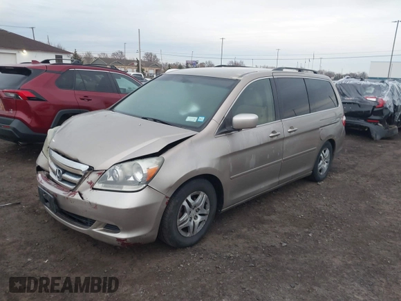 2005 Honda Odyssey EX with VIN 5FNRL38455B115547, listed as a IAAI auction lot 41911371 with 184,150 mi miles. Bid and sale history available at carsss.com. Image 17.