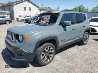 2018 Jeep Renegade Latitude z VIN ZACCJBBB7JPG88689, wystawiony jako Copart lot #54496055 z przebiegiem 46 702 mil mil oraz Szkoda całkowita • Salvage title. Historia ofert i sprzedaży dostępna na DreamBid. Obrazek 1.