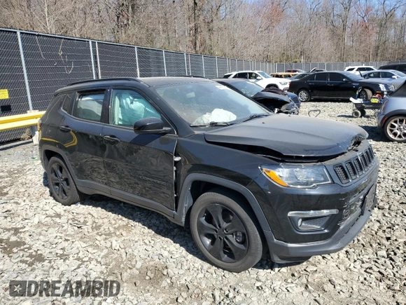 2019 Jeep Compass Altitude with VIN 3C4NJCBB0KT716471, listed as a Copart auction lot 48432285 with 76,247 mi miles and Salvage title. Bid and sale history available at DreamBid. Image 4.