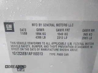 2010 Chevrolet Malibu 1LT with VIN 1G1ZC5EB1AF169313, listed as a IAAI auction lot 42088359 with 229,113 mi miles and . Bid and sale history available at DreamBid. Image 9.