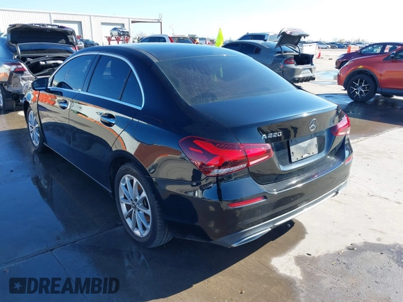 2019 Mercedes-Benz A 220 with VIN WDD3G4EBXKW002421, listed as a IAAI auction lot 41155602 with 141,268 mi miles and . Bid and sale history available at DreamBid. Image 3.