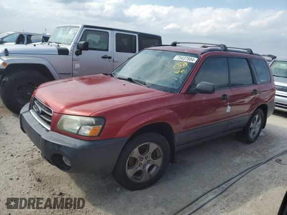 2003 Subaru Forester X with VIN JF1SG63633H713526, listed as a Copart auction lot 75437884 with 100,756 mi miles and Non Repairable. Bid and sale history available at carsss.com. Image 1.