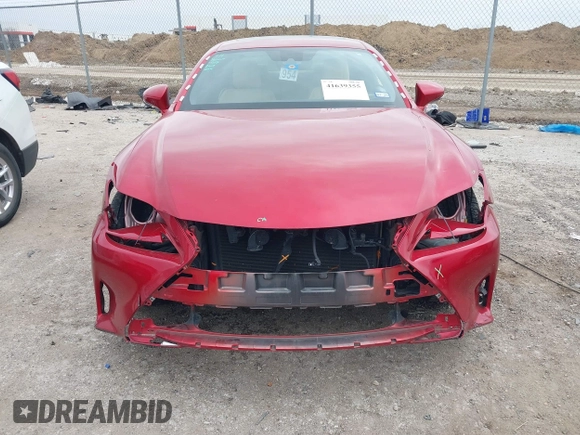 2018 Lexus RC with VIN JTHHZ5BC2J5018533, listed as a IAAI auction lot 41639355 with 68,657 mi miles. Bid and sale history available at carsss.com. Image 12.