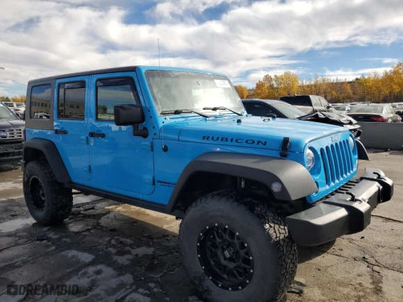 2017 Jeep Wrangler Unlimited Rubicon with VIN 1C4BJWFGXHL584088, listed as a Copart auction lot 76327404 with 127,483 mi miles and Salvage Title. Bid and sale history available at carsss.com. Image 4.